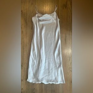 Bebe Gray/Silver Midi Slip Dress-Size Large